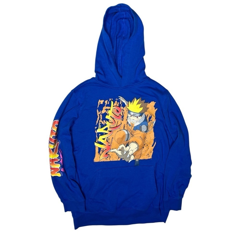 Vintage 2002 Naruto Hoodie Blue Viz Media Licensed Anime Y2K Tagged XL